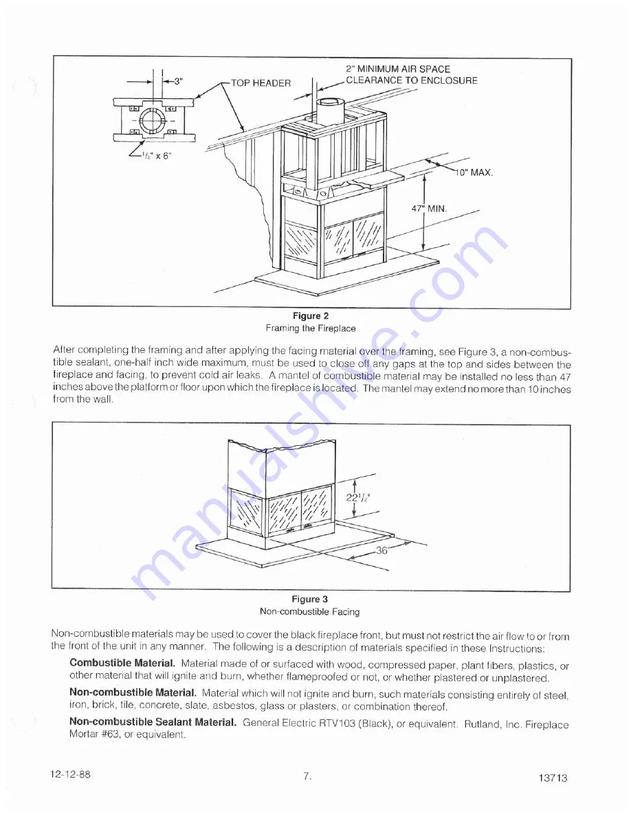 Heatilator CH76A Installation & Operating Instructions Manual Download Page 7