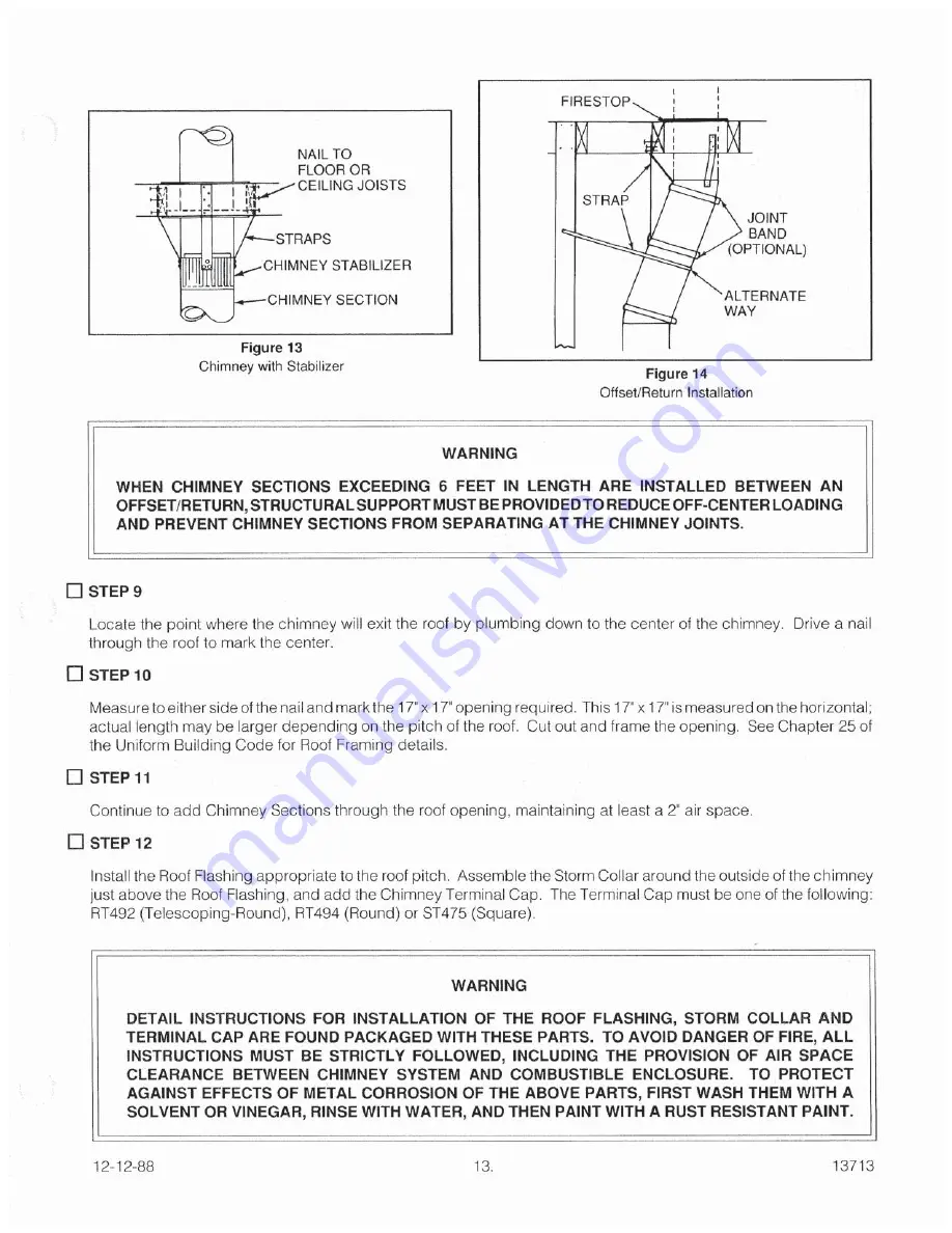 Heatilator CH76A Скачать руководство пользователя страница 13