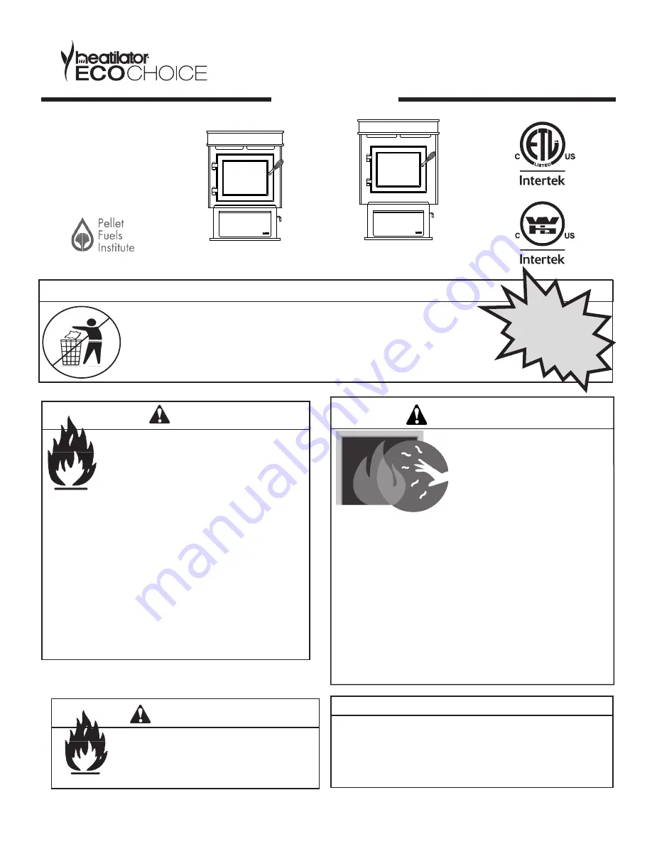 Heatilator ECO-ADV-PS35 Скачать руководство пользователя страница 1