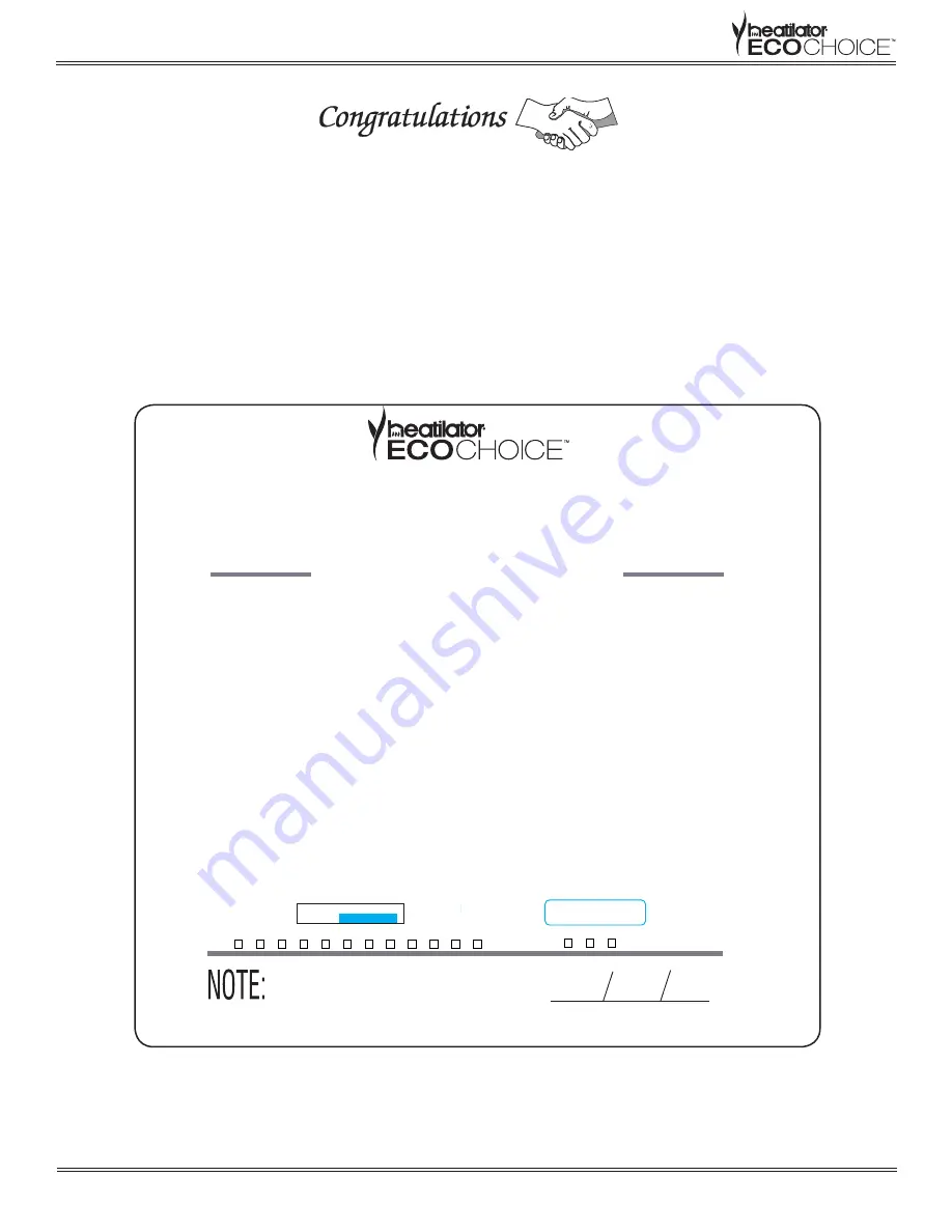 Heatilator ECO CHOICE WINS18 Installation Instructions Manual Download Page 2