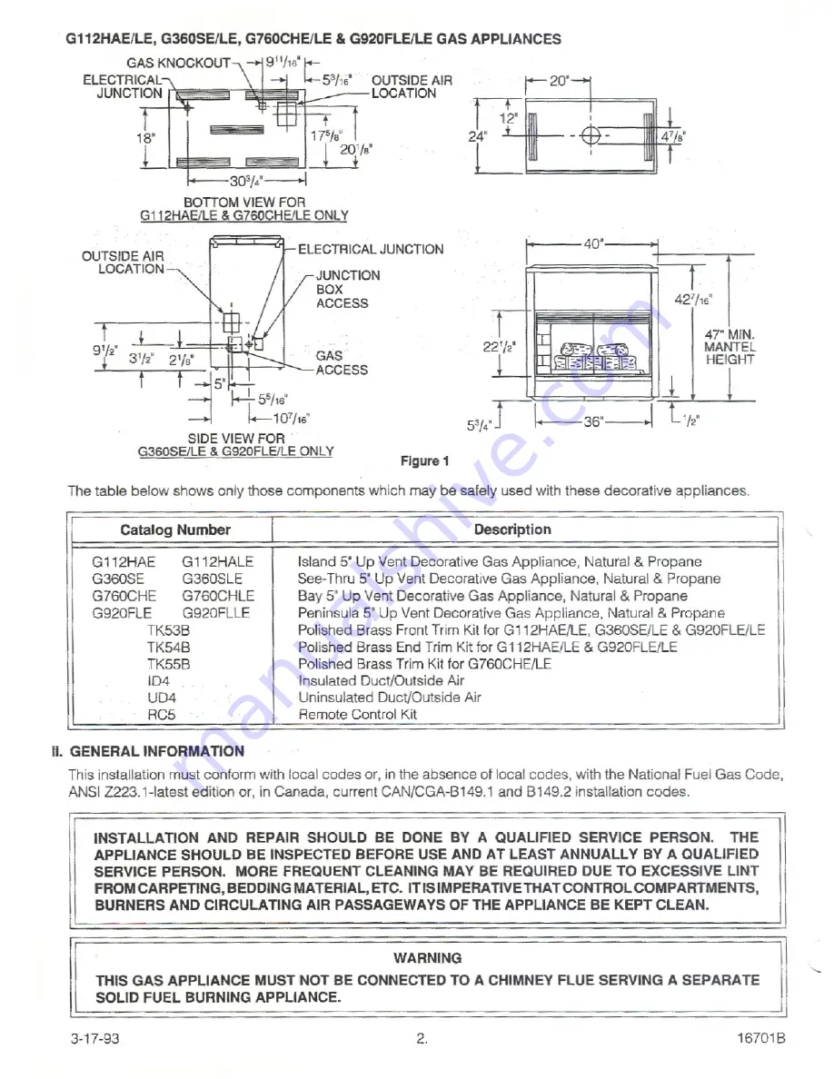 Heatilator G112HAE Скачать руководство пользователя страница 2