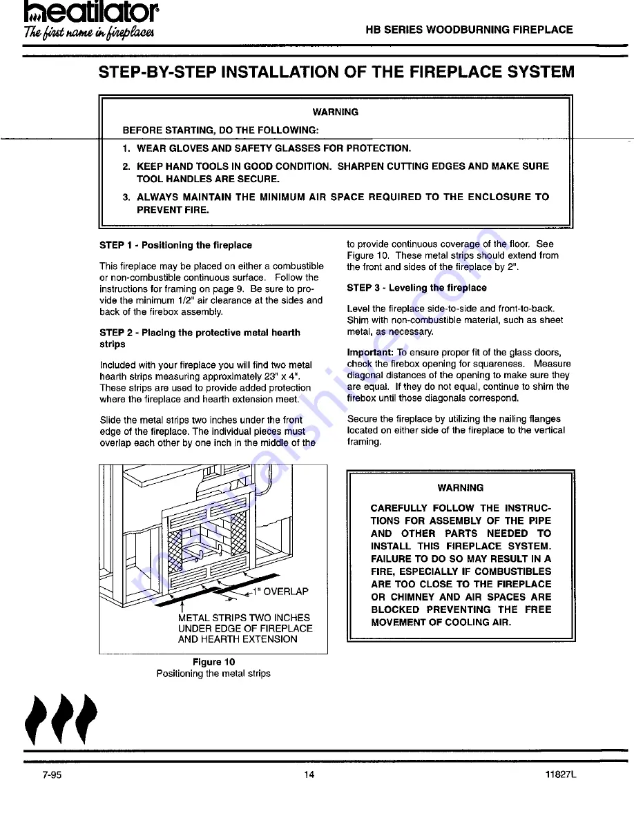 Heatilator HB36A Installation & Operation Instructions Download Page 14