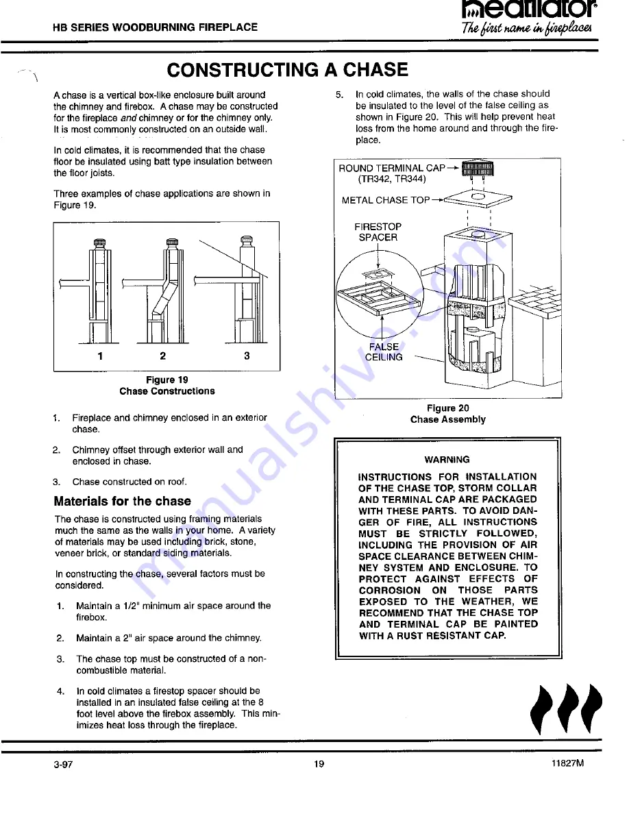 Heatilator HB36A Installation & Operation Instructions Download Page 19