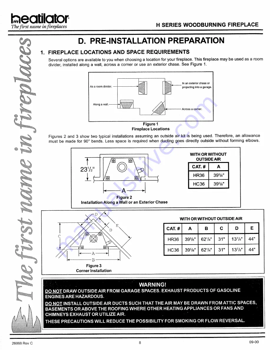 Heatilator HC36 Installation And Operating Instructions Manual Download Page 8