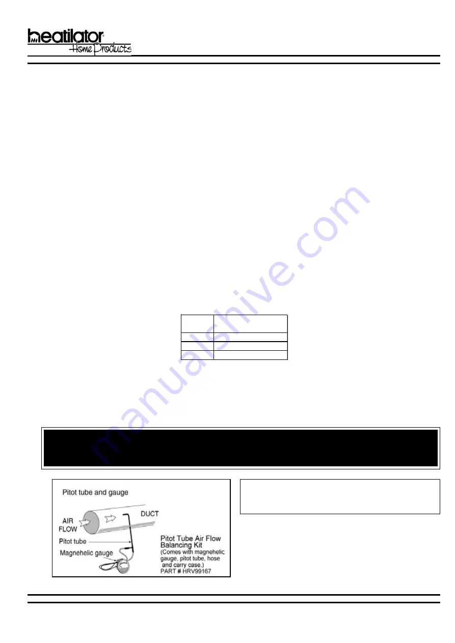 Heatilator HRV200PLUS Installation & Operating Instructions Manual Download Page 26