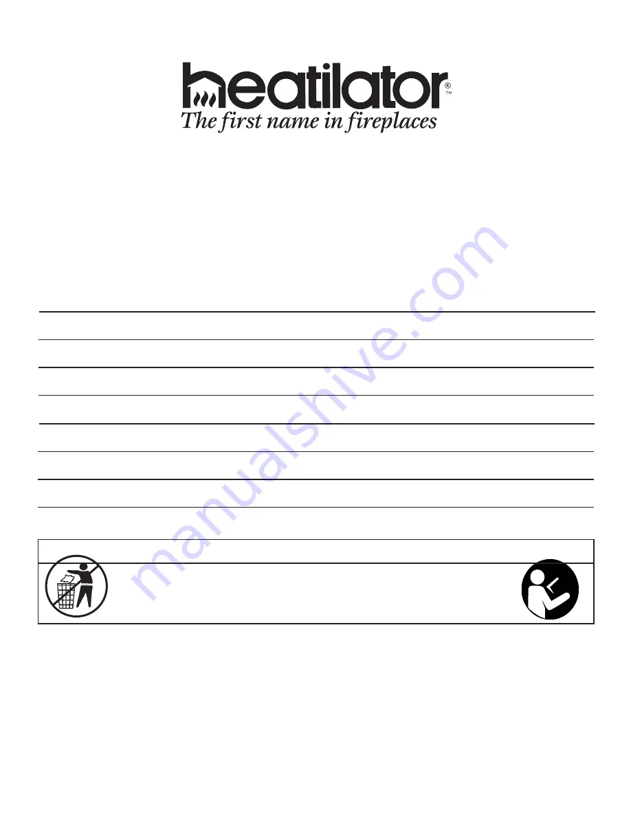 Heatilator Icon I100 Owner'S Manual Download Page 24