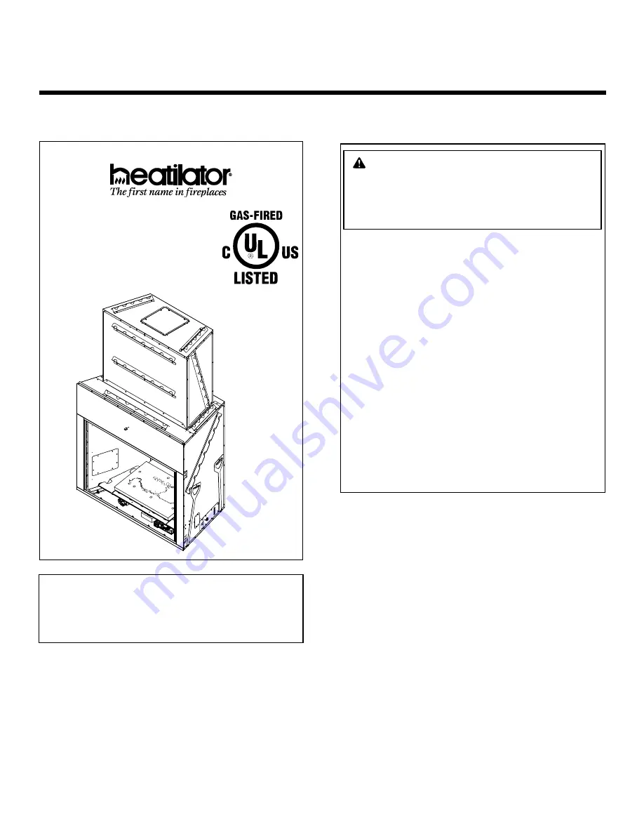 Heatilator LEGACY42-IFT Скачать руководство пользователя страница 1