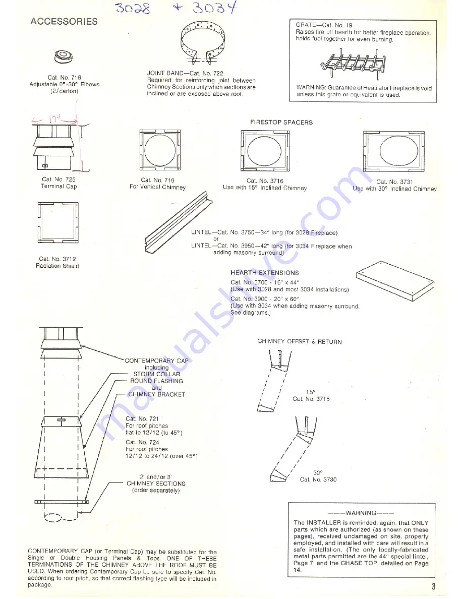 Heatilator MARK 123 3028 Installation Directions Manual Download Page 3