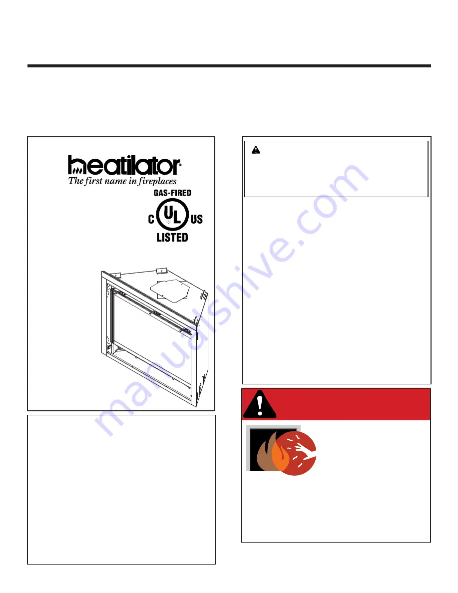 Heatilator NNXT33-IFT Скачать руководство пользователя страница 1