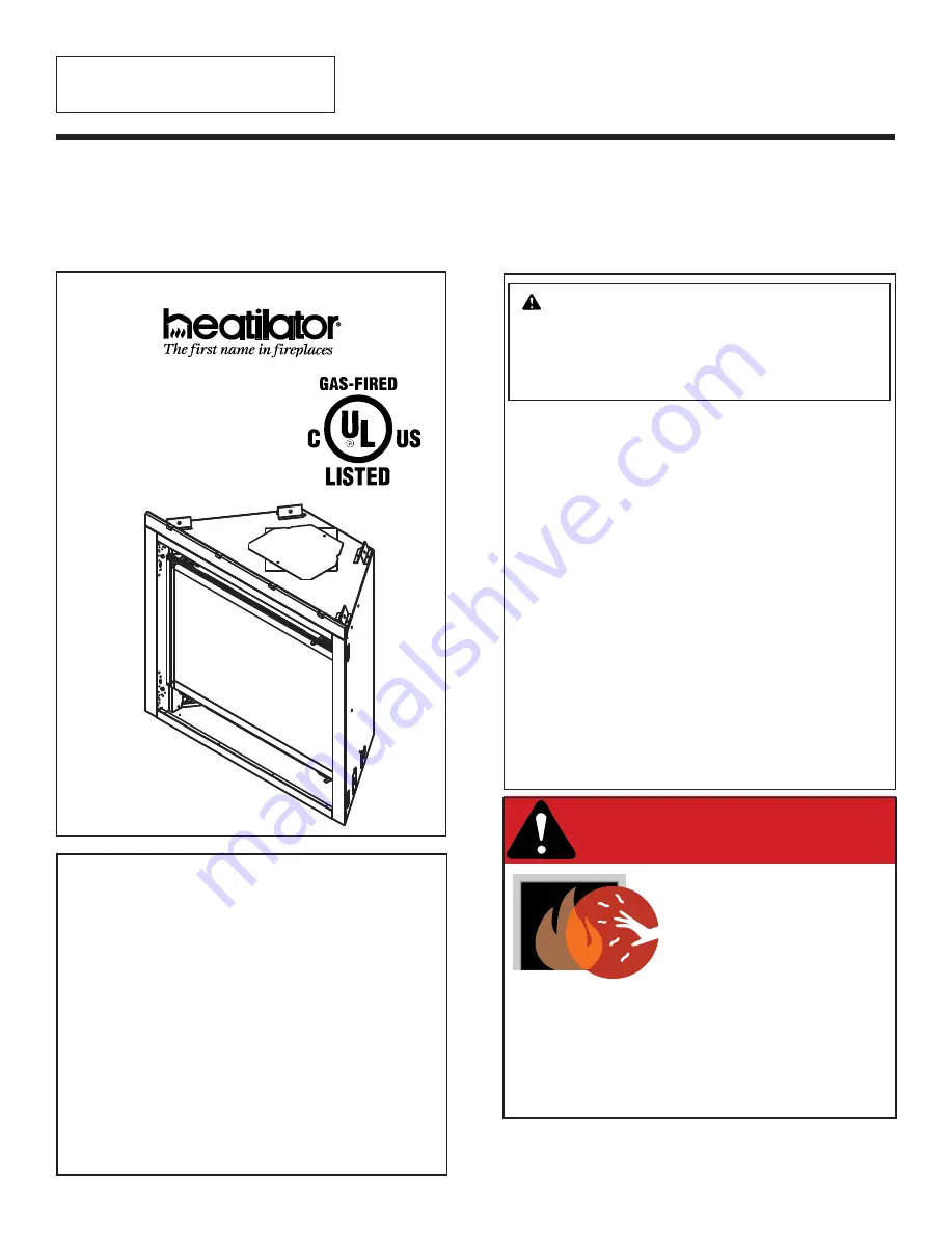 Heatilator NNXT33-IFT Скачать руководство пользователя страница 1