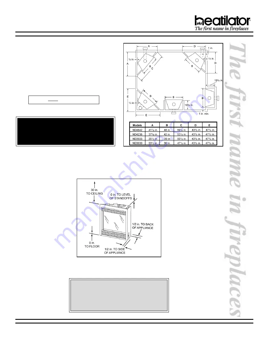 Heatilator Novus ND3630 Installation & Operating Instructions Manual Download Page 7