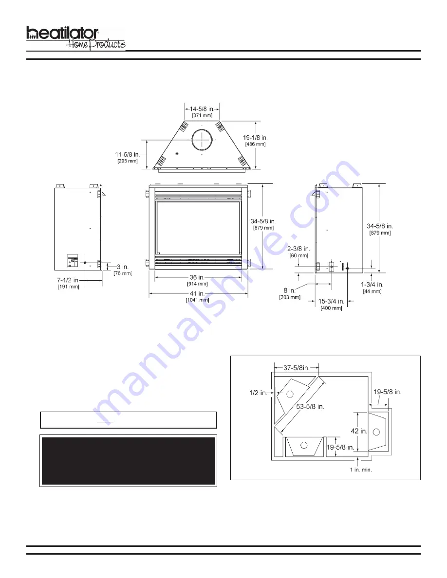 Heatilator Novus Plus Installation & Operating Instructions Manual Download Page 4