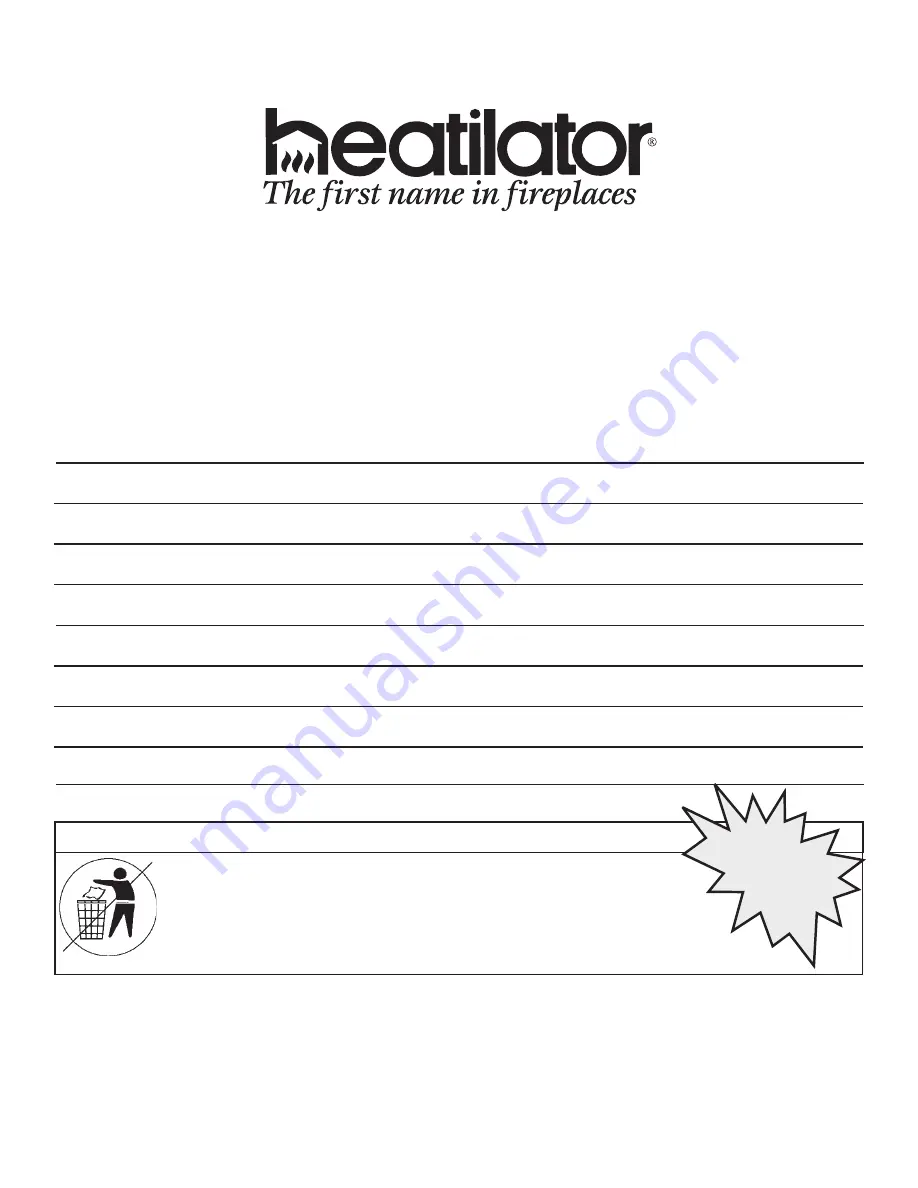 Heatilator SILH20E Owner'S Manual Download Page 24