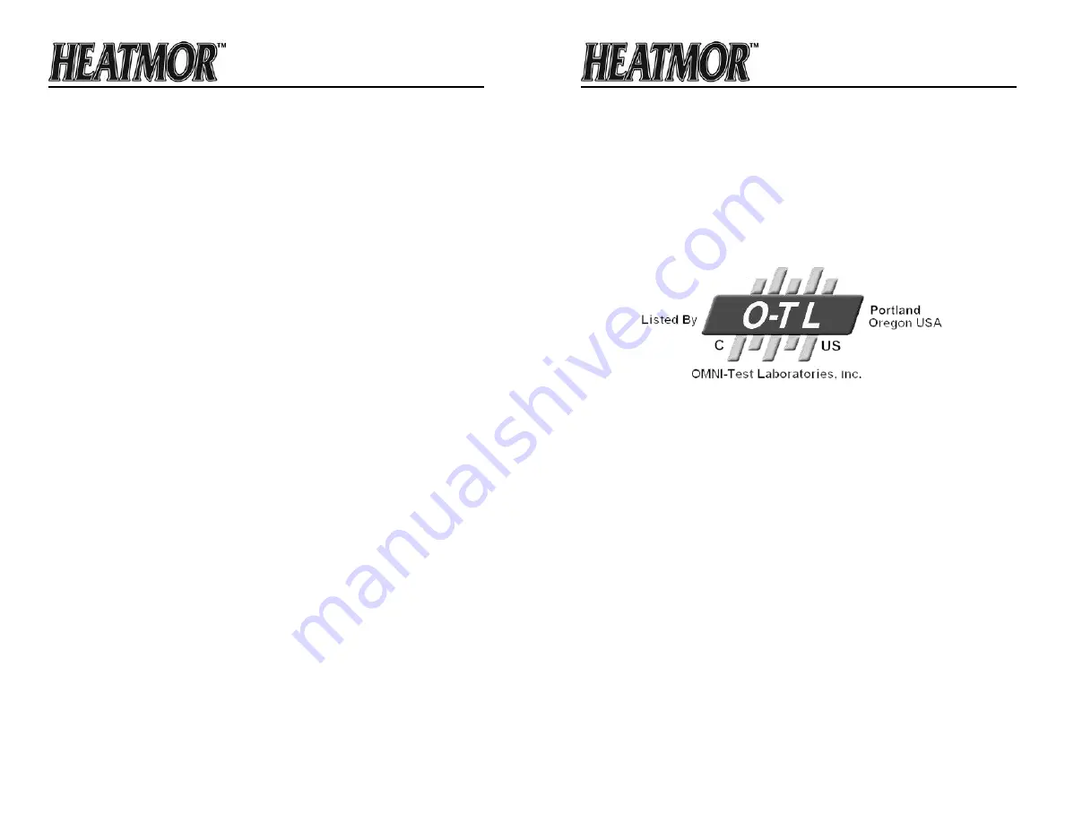 Heatmor 100 CB Скачать руководство пользователя страница 4