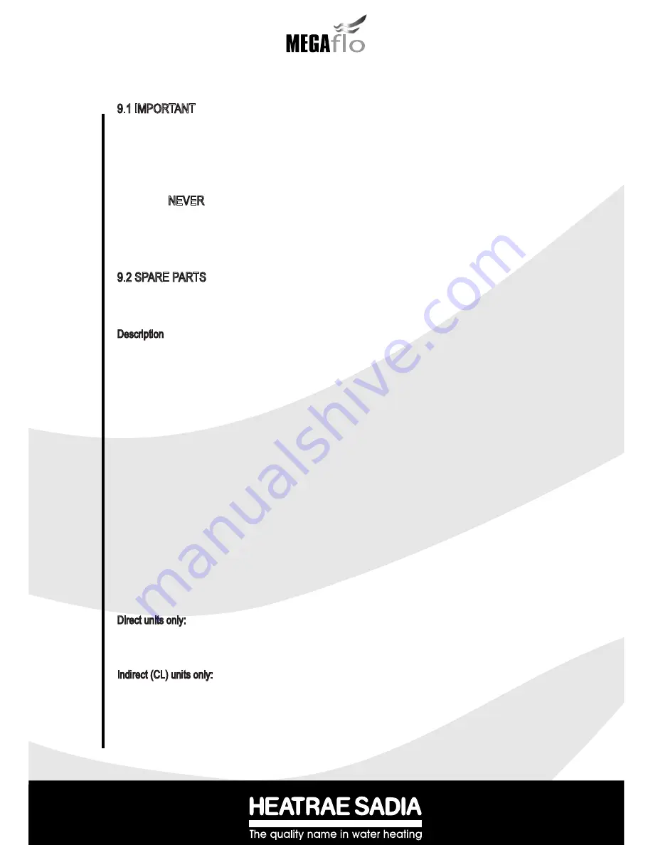 Heatrae Sadia MegaFlo Installation Manual Download Page 29