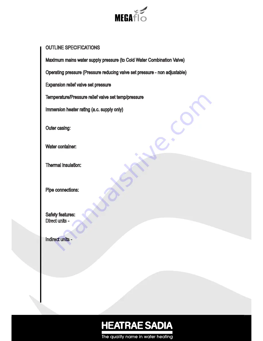 Heatrae Sadia MegaFlo Installation Manual Download Page 34