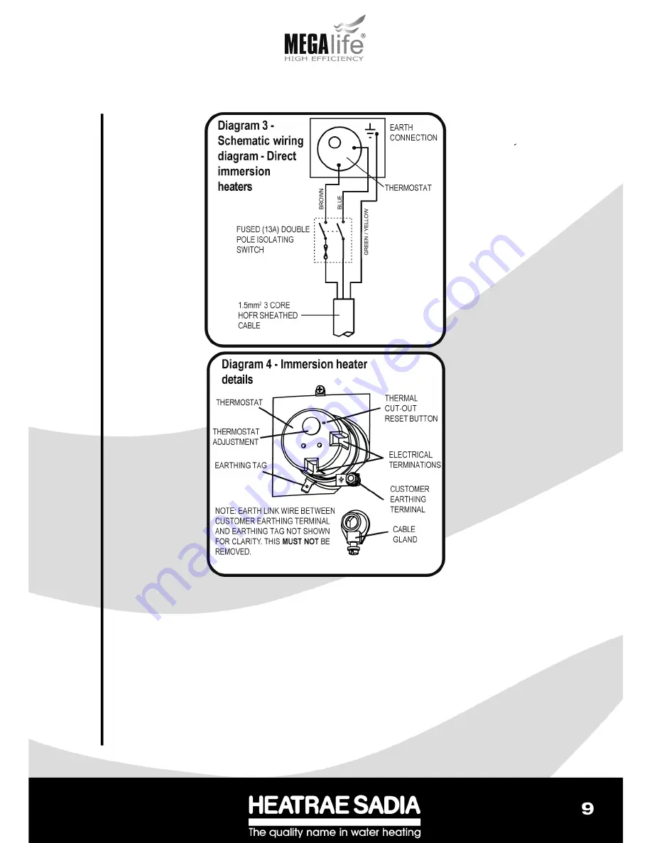 Heatrae Sadia sadia megalife he Installation Manual Download Page 9