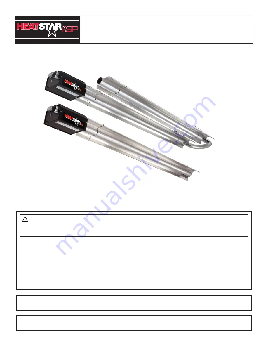 HeatStar ERSP-100 Operating Instructions And Owner'S Manual Download Page 1