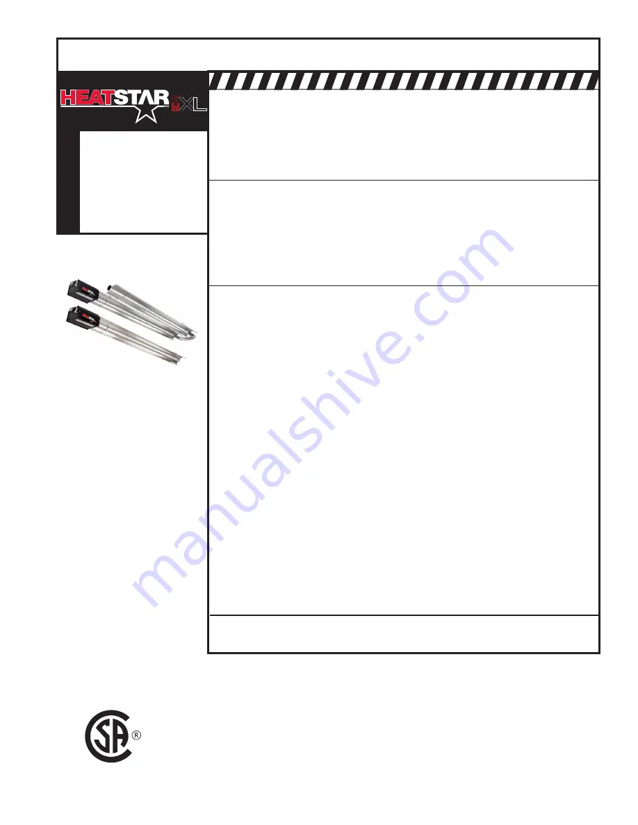 HeatStar ERXL Series Operating Instructions Manual Download Page 56