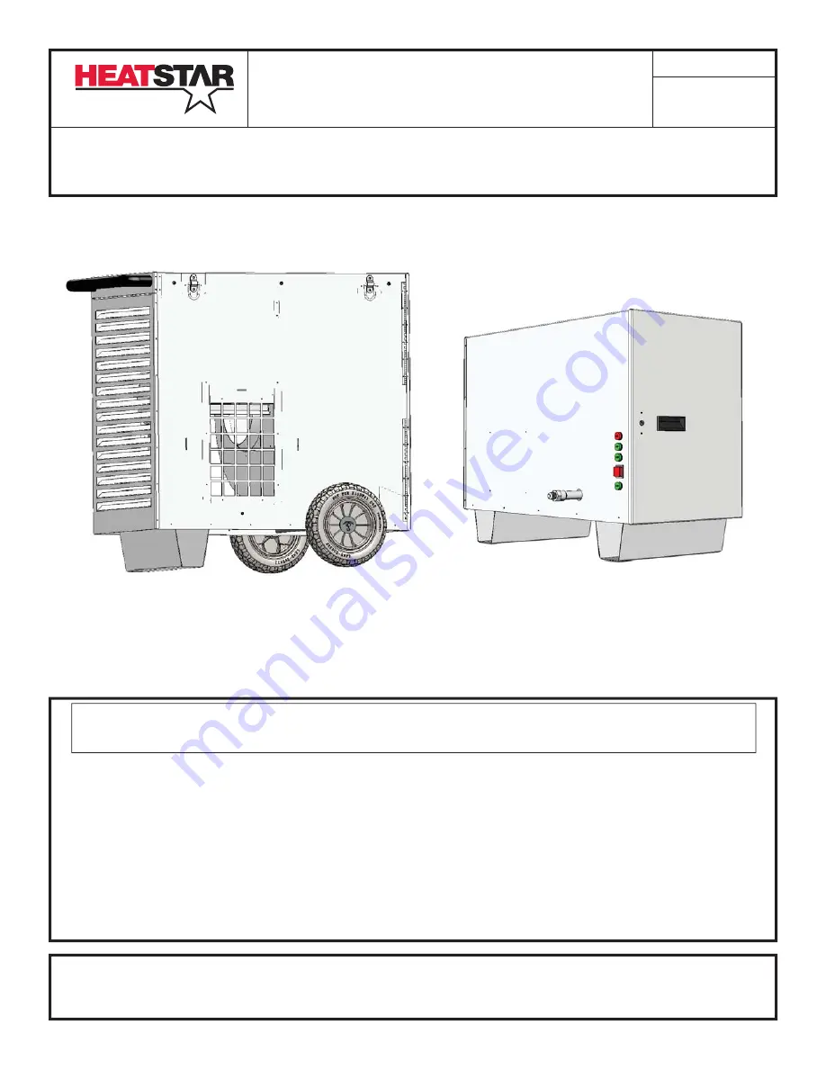 HeatStar F109100 Operating Instructions And Owner'S Manual Download Page 1