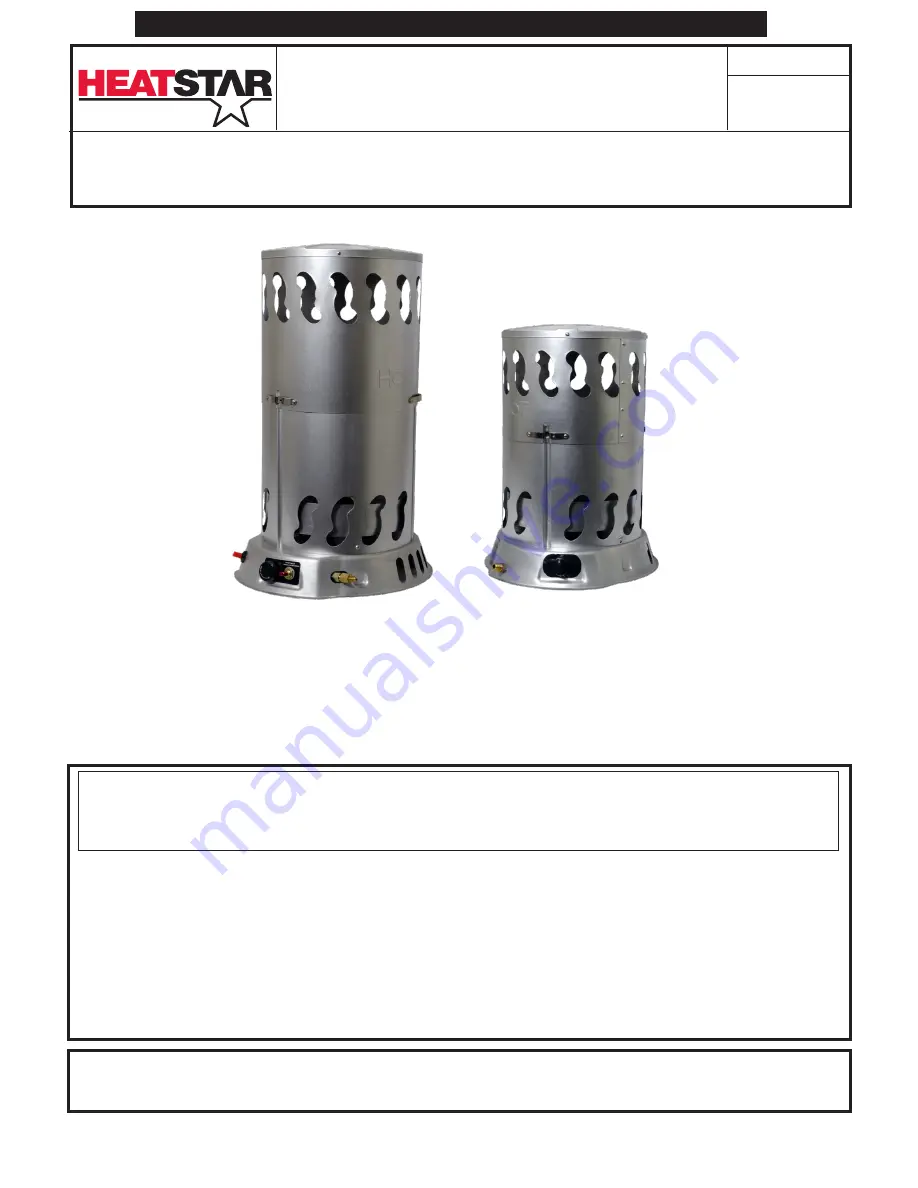 HeatStar F170470 Operating Instructions And Owner'S Manual Download Page 25