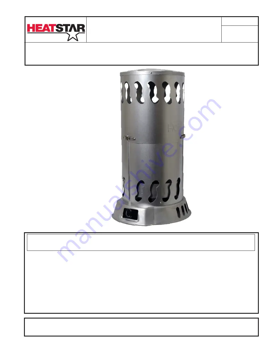 HeatStar HS100CVNG Operating Instructions And Owner'S Manual Download Page 1