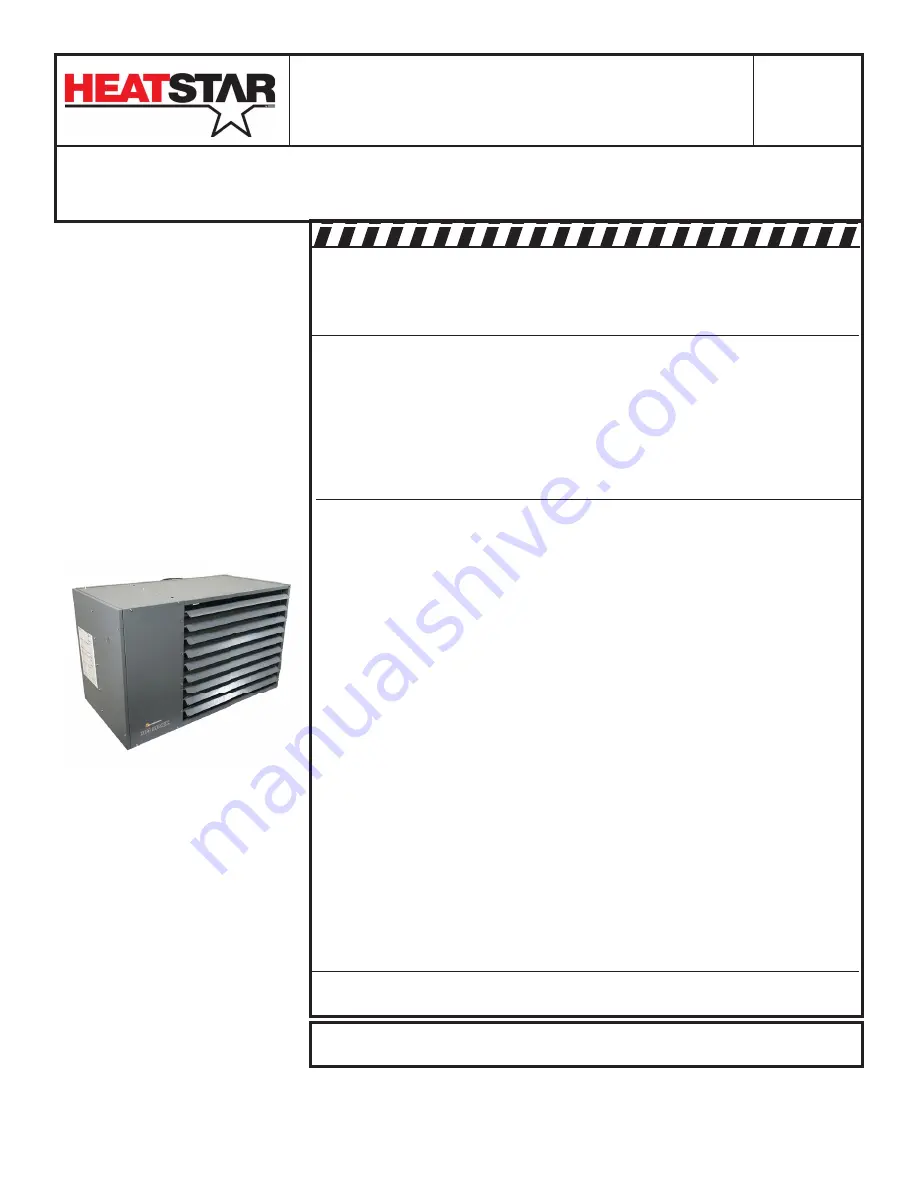 HeatStar HSU100NGPAL Operating Instructions And Owner'S Manual Download Page 60