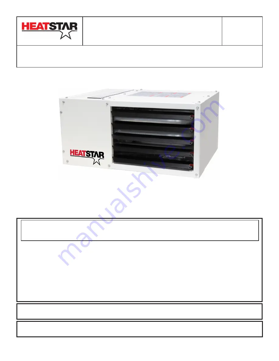 HeatStar MHU125 Скачать руководство пользователя страница 25