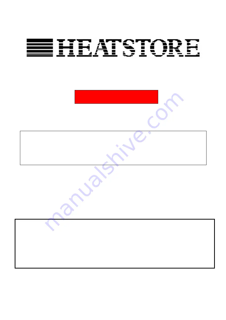 Heatstore HSTRL250C Instructions Download Page 1