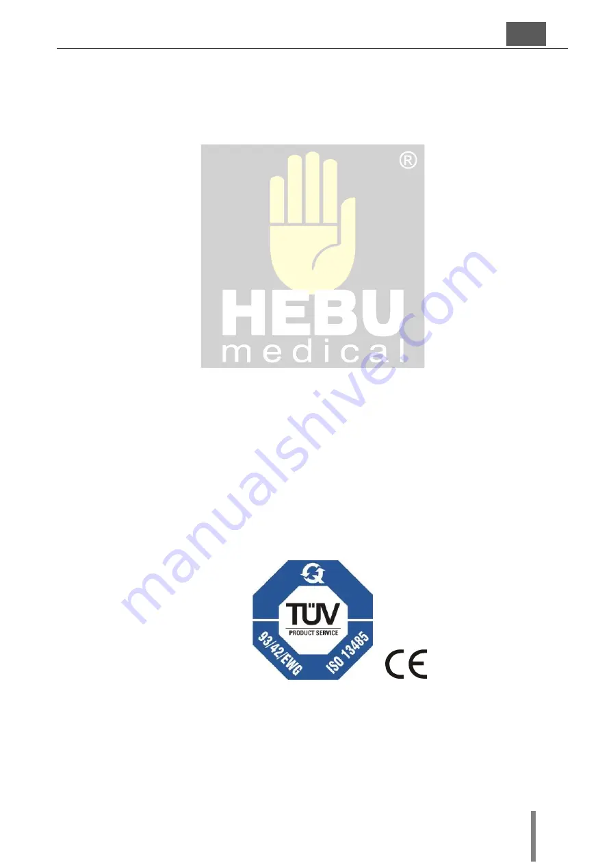 HEBU medical HBS 100 Operating Manual Download Page 85