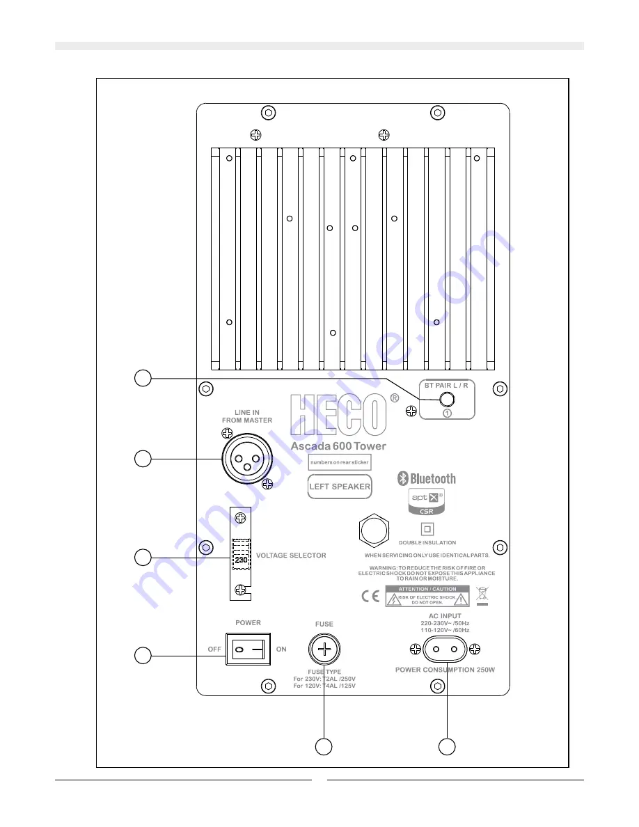 Heco Ascada 600 TOWER Important Notes For Installation & Warranty Card Download Page 47