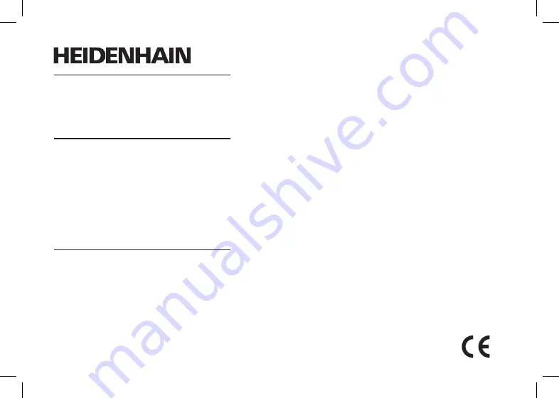 HEIDENHAIN 1067589-02 Mounting Instructions Download Page 12