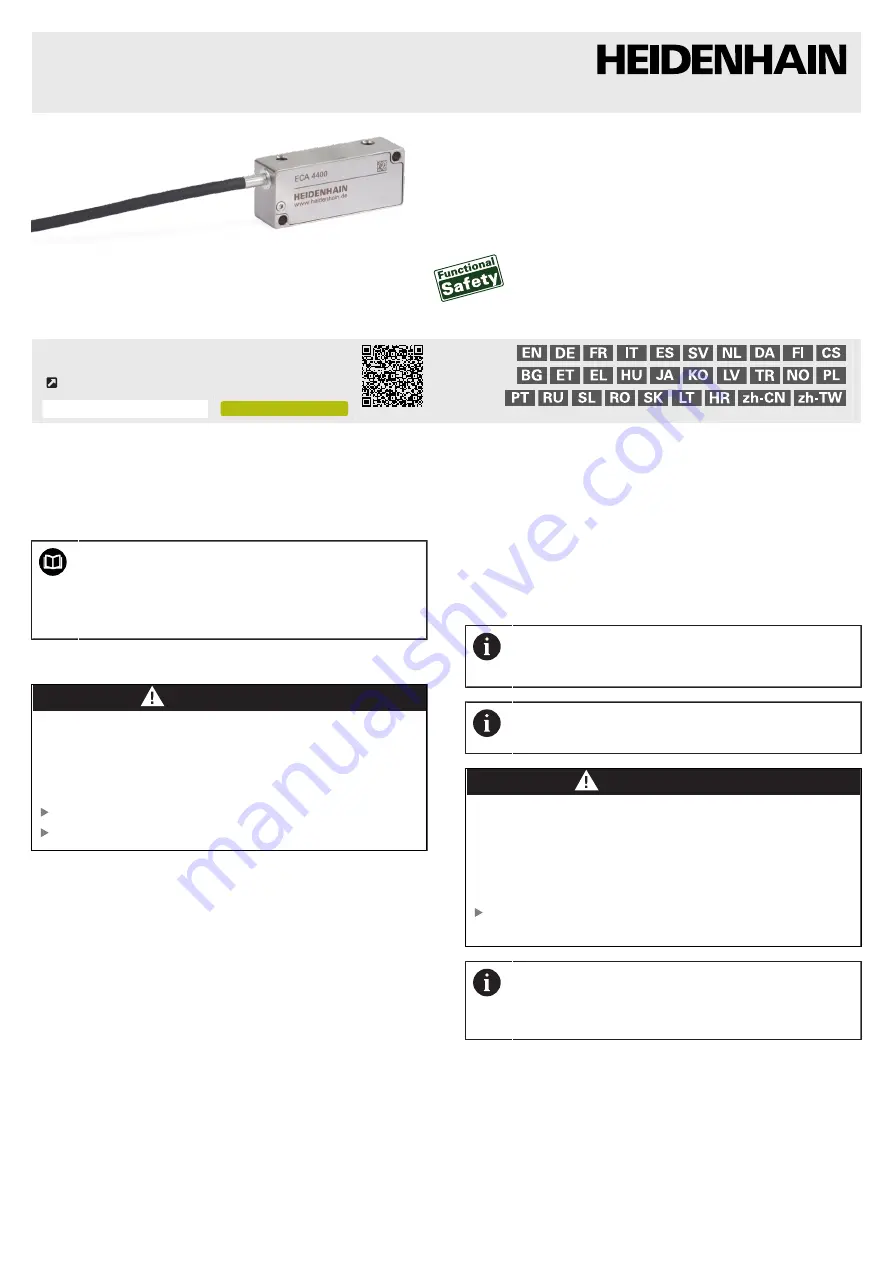 HEIDENHAIN AK ECA 4410 Operating Instructions Manual Download Page 27