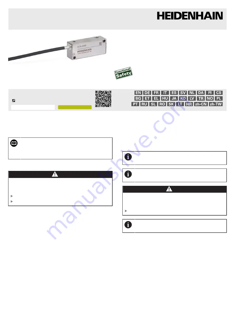 HEIDENHAIN AK ECA 4410 Operating Instructions Manual Download Page 55