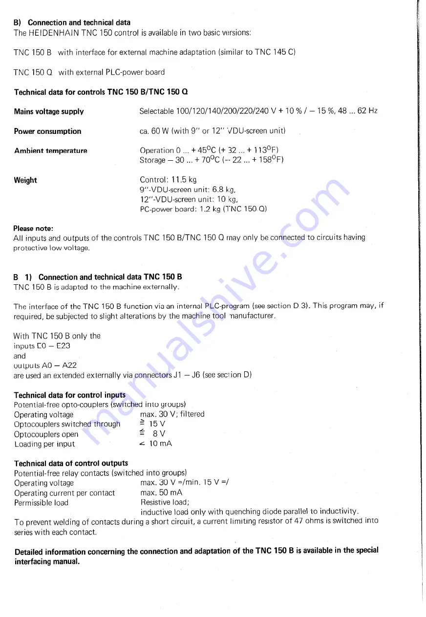 HEIDENHAIN TNC 150 B Manual Download Page 8