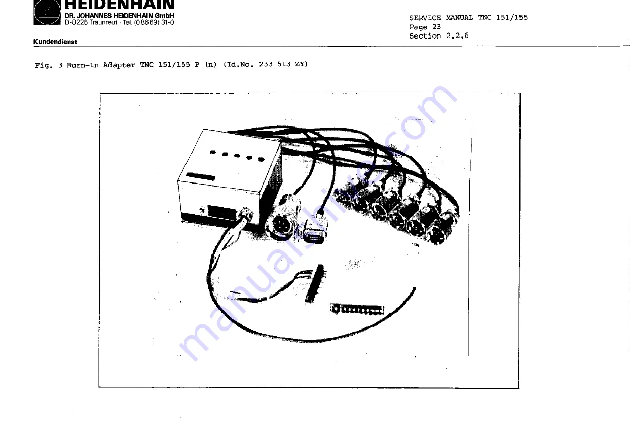 HEIDENHAIN TNC151B Service Instructions Manual Download Page 30