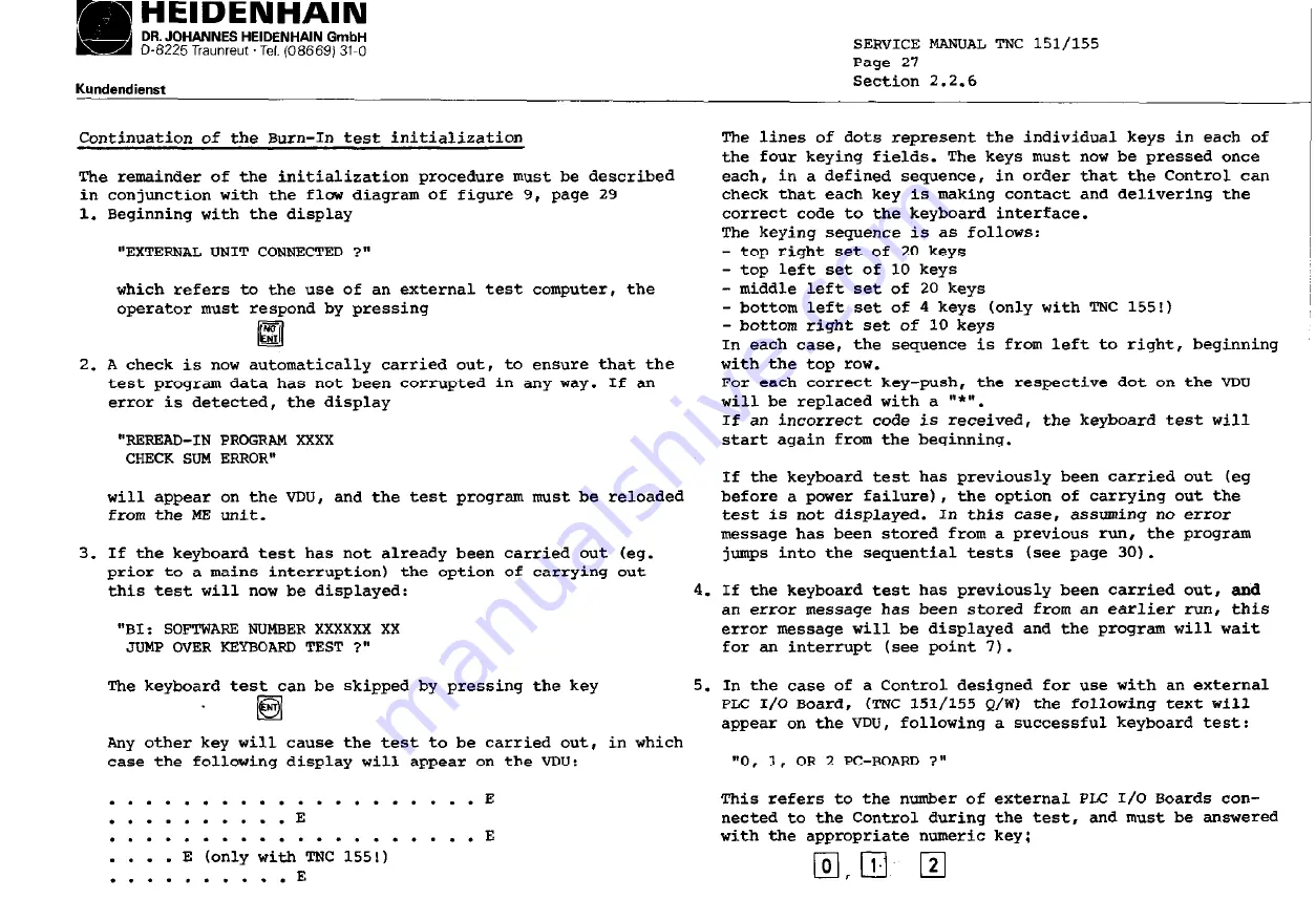 HEIDENHAIN TNC151B Service Instructions Manual Download Page 37