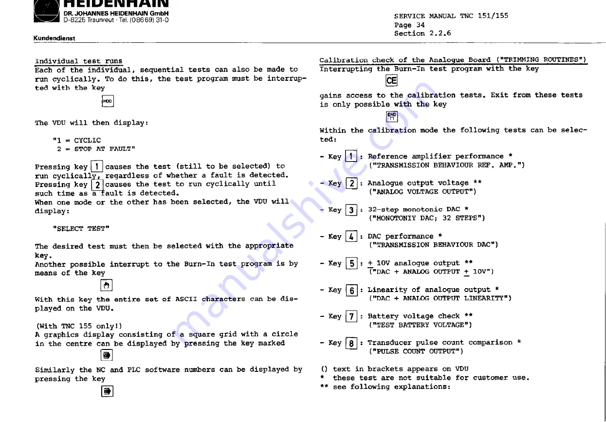 HEIDENHAIN TNC151B Service Instructions Manual Download Page 44