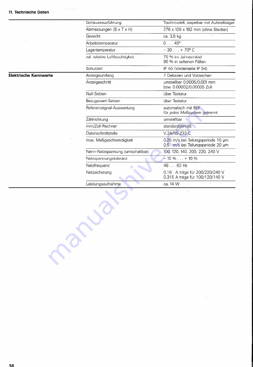 HEIDENHAIN VRZ 406 Operating Lnstructions Download Page 36