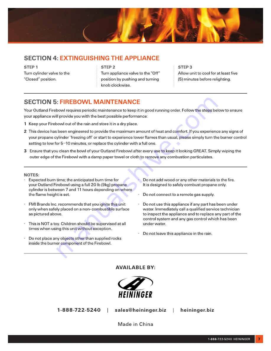 Heininger FMPPC2 Owner'S Manual Download Page 7