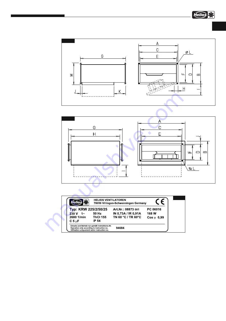 Helios acousticline InlineVent KR Series Installation And Operating Instructions Manual Download Page 39