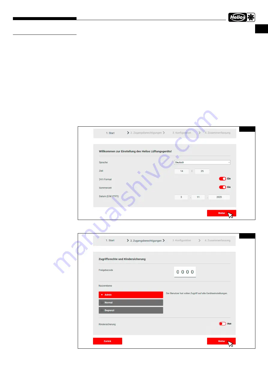 Helios KWL 170 W Installation And Operating Instructions Manual Download Page 19