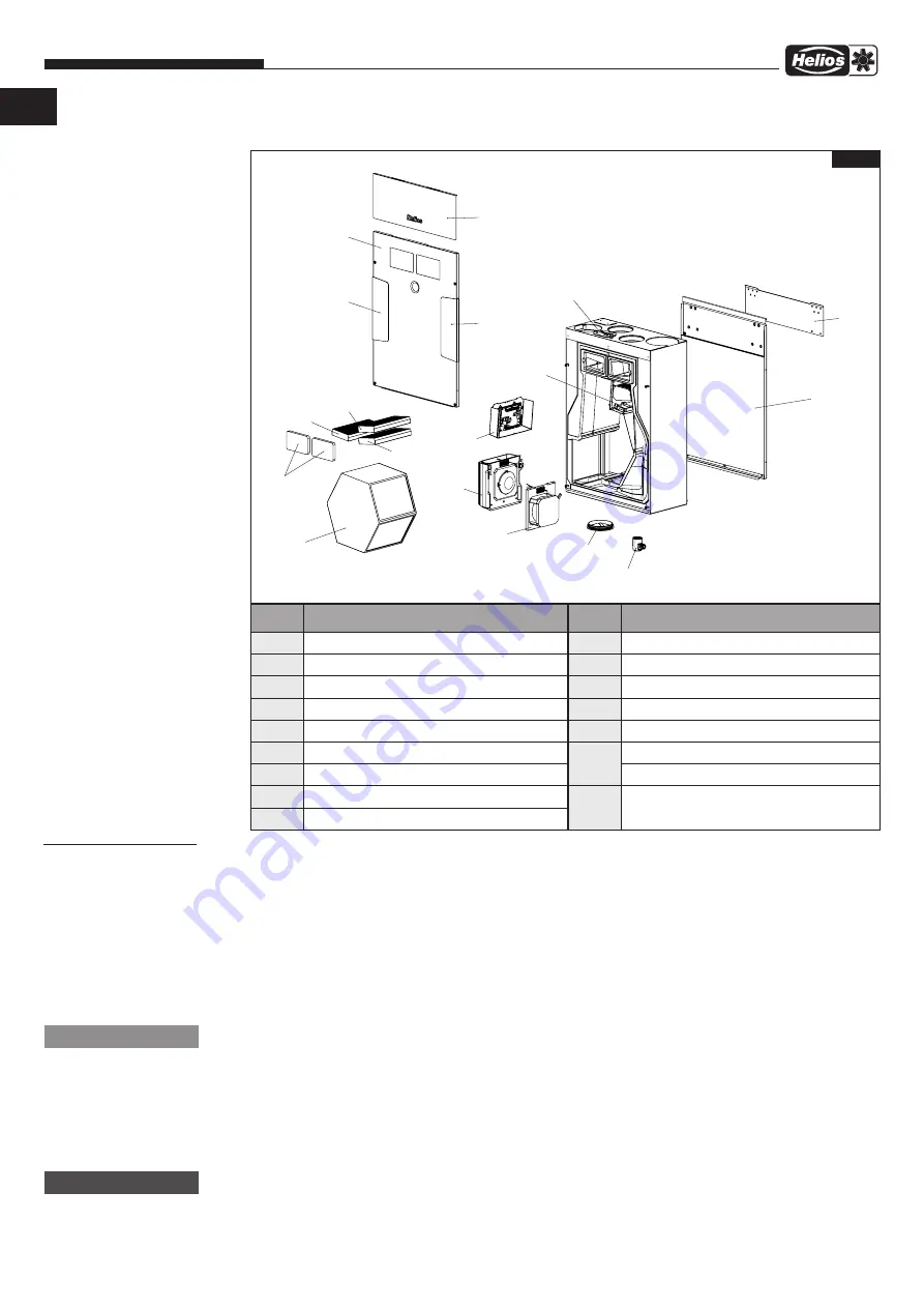 Helios KWL EC 170 W Installation And Operating Instructions Manual Download Page 22