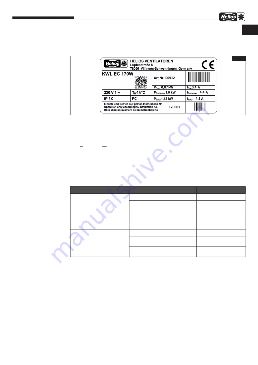 Helios KWL EC 170 W Installation And Operating Instructions Manual Download Page 33