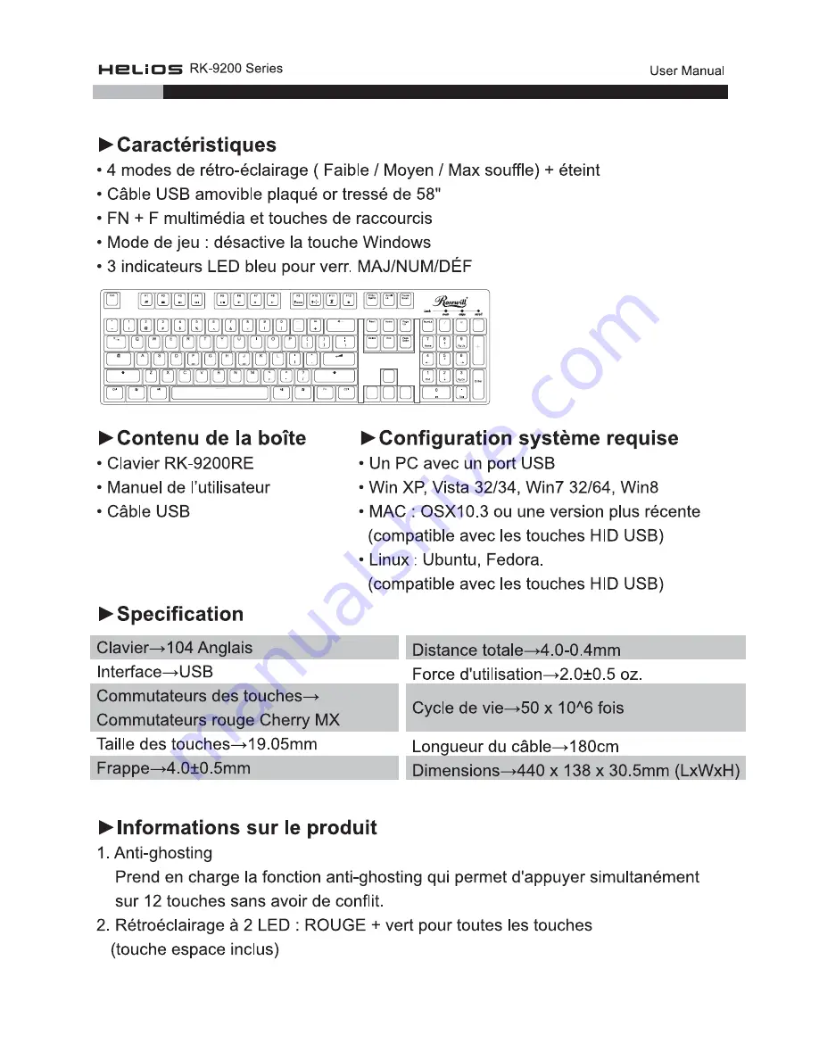 Helios RK-9200 User Manual Download Page 5