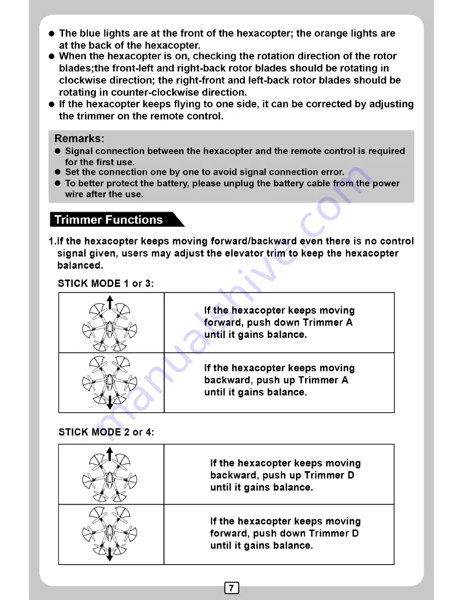 Helipal MJXRC X600 X-Series Instruction Manual Download Page 8