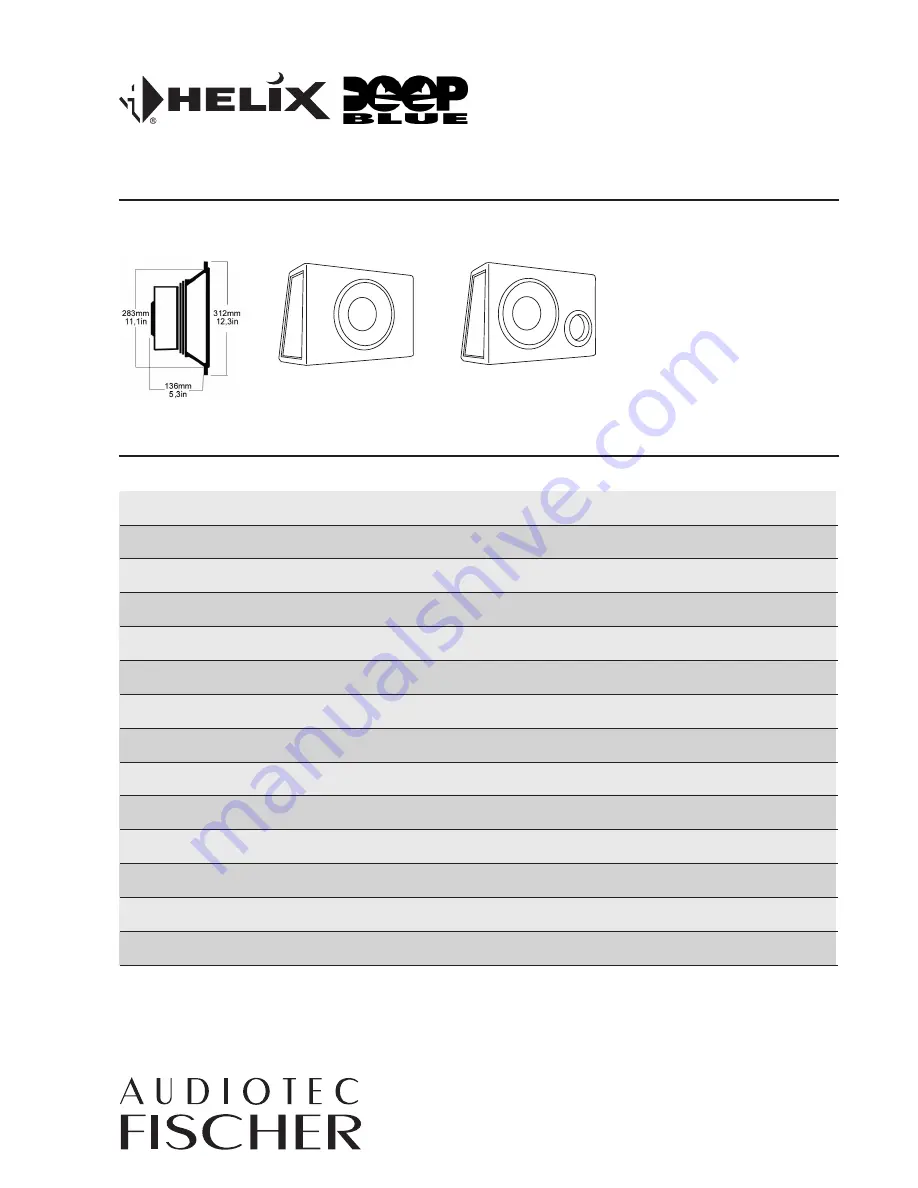 HELIX DEEP BLUE 12 Datasheet Download Page 1