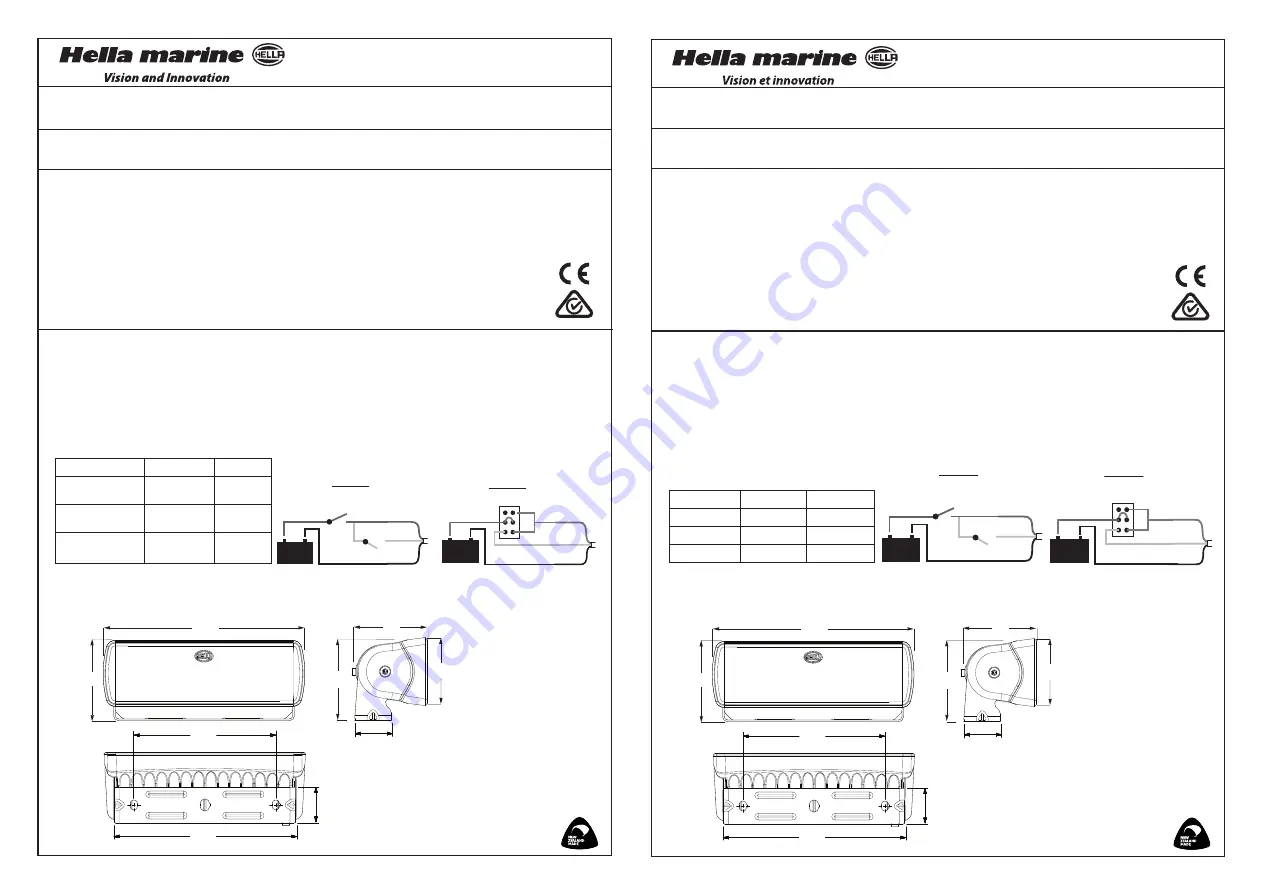 Hella marine 2LT 980 740 Series Скачать руководство пользователя страница 2