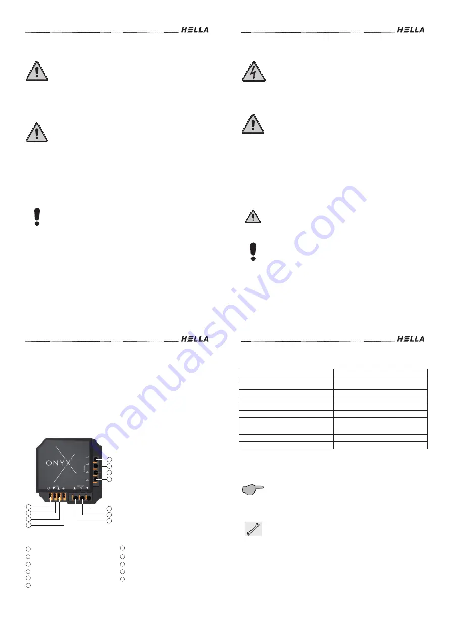 Hella ONYX.NODE Installation Instructions And Instructions For Use Download Page 2