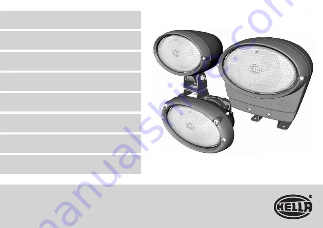 Hella OVAL 100 XENON Mounting Instructions Download Page 1